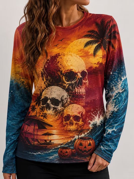 Preorder Beach Halloween Long Sleeve Shirt