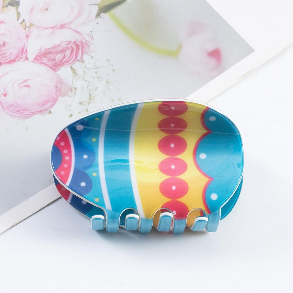 Decorated Easter Egg Claw Hair Clip