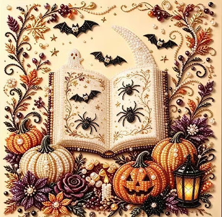 Halloween Book Pearl Painting