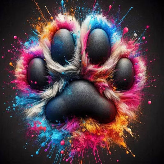 Preorder 8 x 8 Colorful Paw Diamond Art