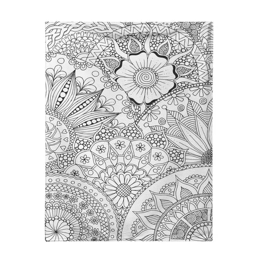 DIY Coloring Blanket - Mandala