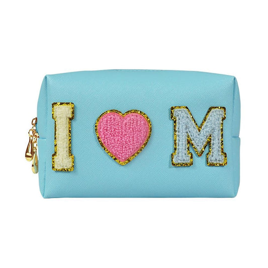 'I Heart Mom' Chenille Patch Pouch