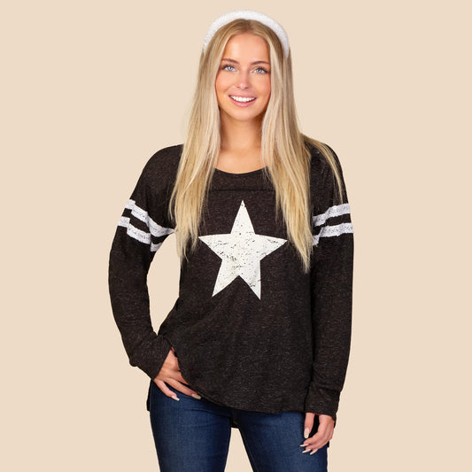 Sunshine & Redeo Star Long Sleeve Top - Black