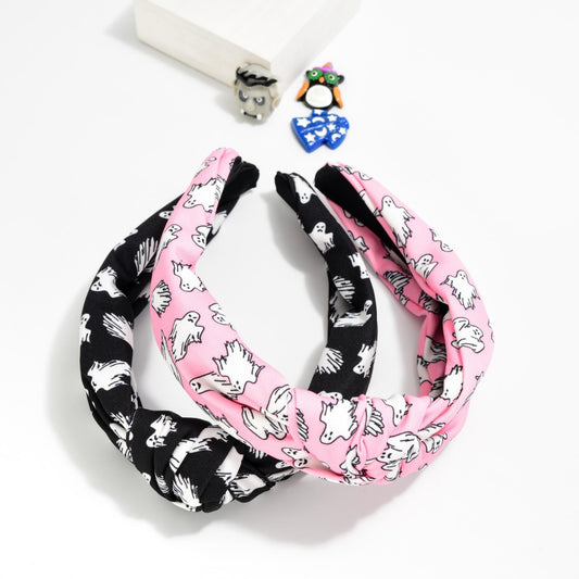 Ghost Print Knotted Headband