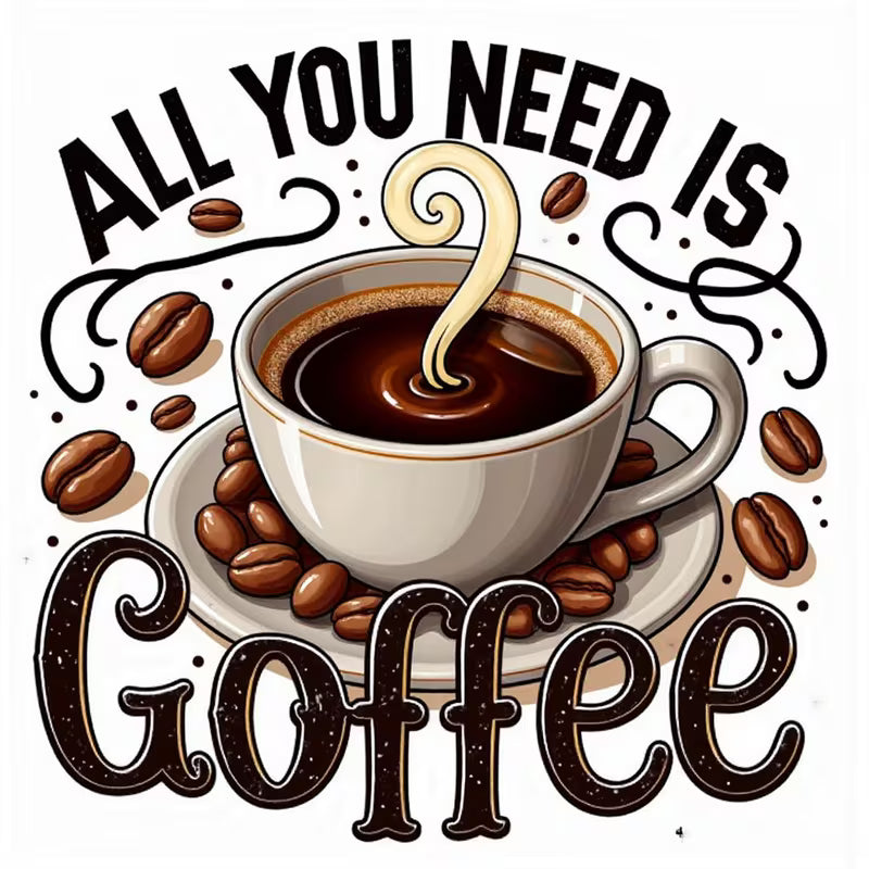 All You Need Is Coffee Diamond Art