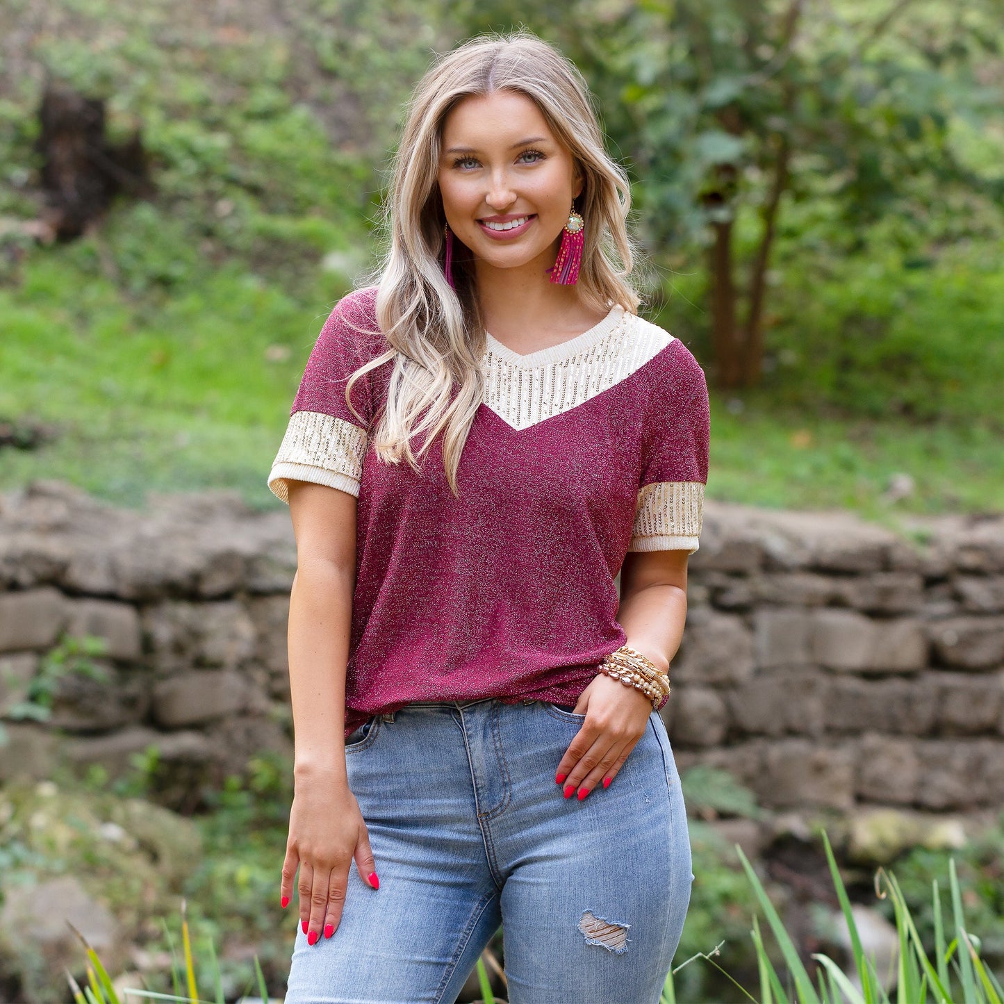 Game Day top with Sequin