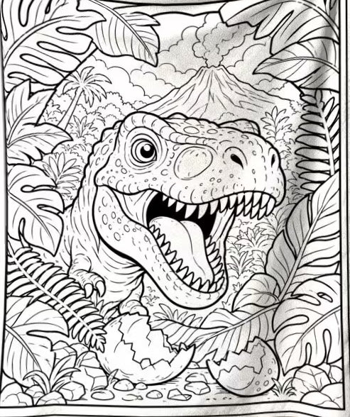 Preorder Kid's Coloring Blanket - 30 X 40 - Dino