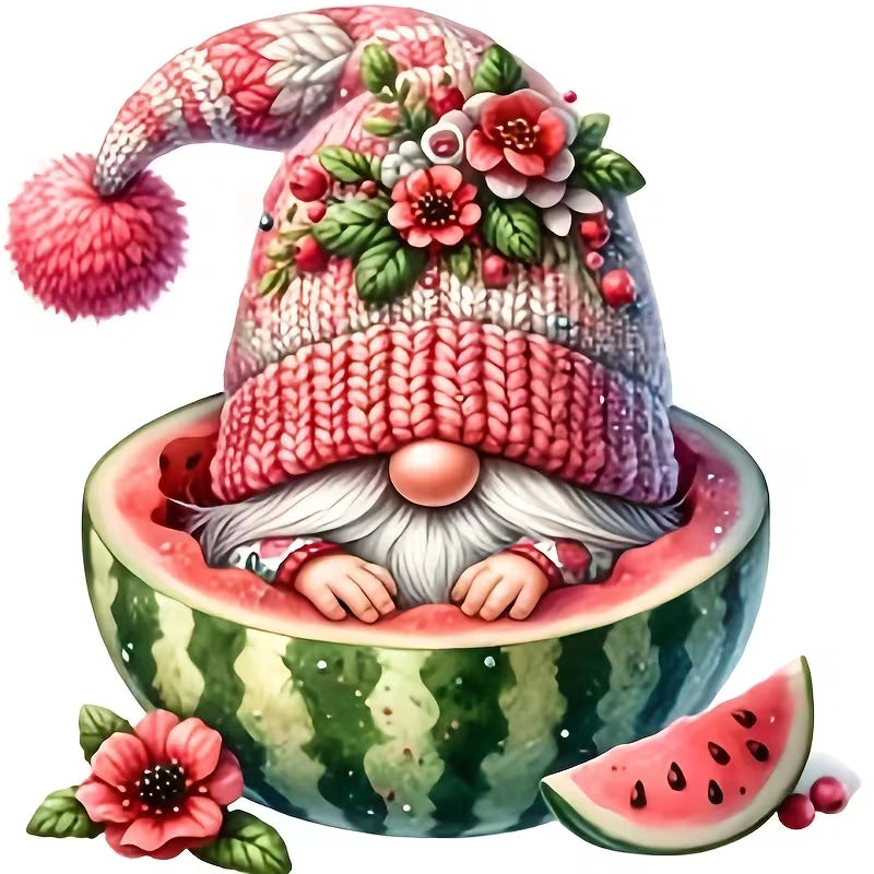 Preorder 8 x 8 Watermelon Gnome Diamond Art
