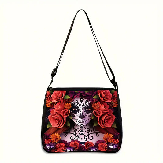 Floral Halloween Tote Purse