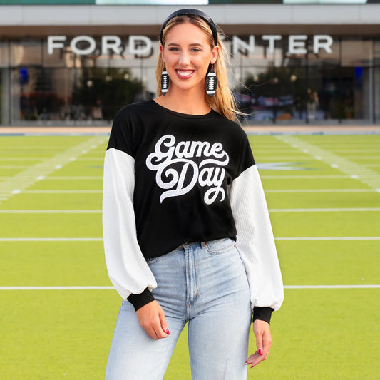 Sunshine & Redeo Game Day Long Sleeve Top Black