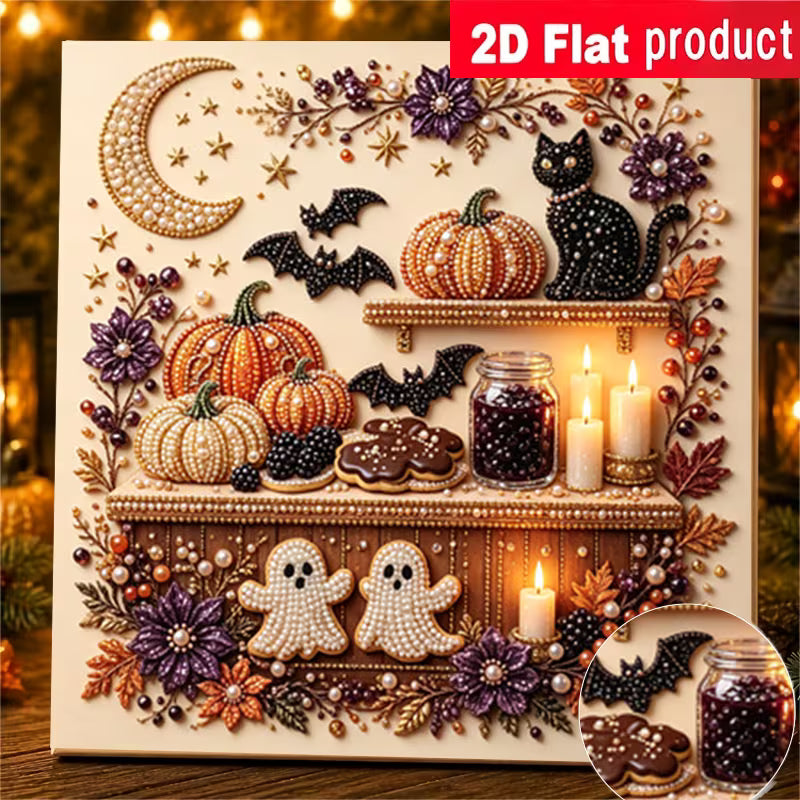 Halloween Shelves Pearl Diamond Art Painting Kit