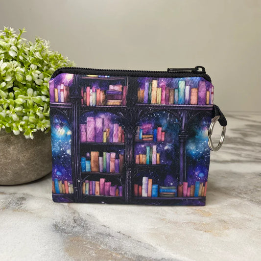 Books Window Galaxy - Mini Coin Purse Keyring