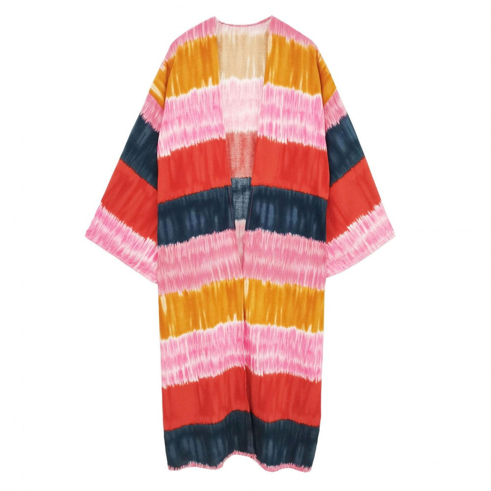 Do Everything in Love lightweight colorblock kimono