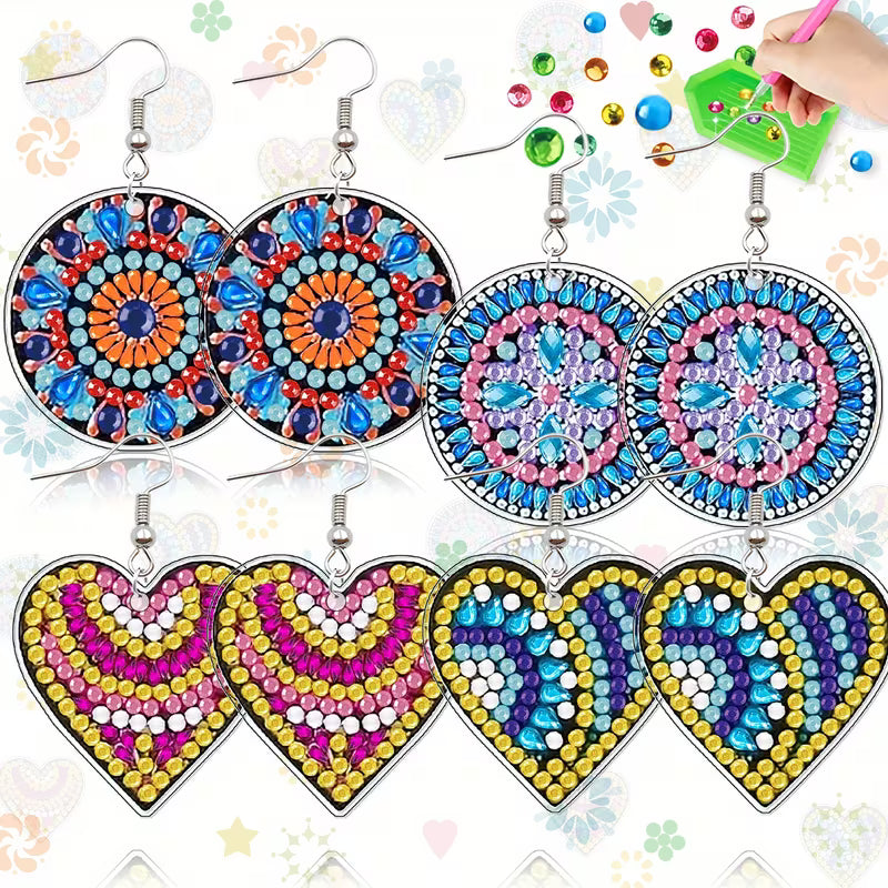 Preorder 4 Stunning Diamond Art Earrings