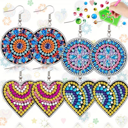 Preorder 4 Stunning Diamond Art Earrings