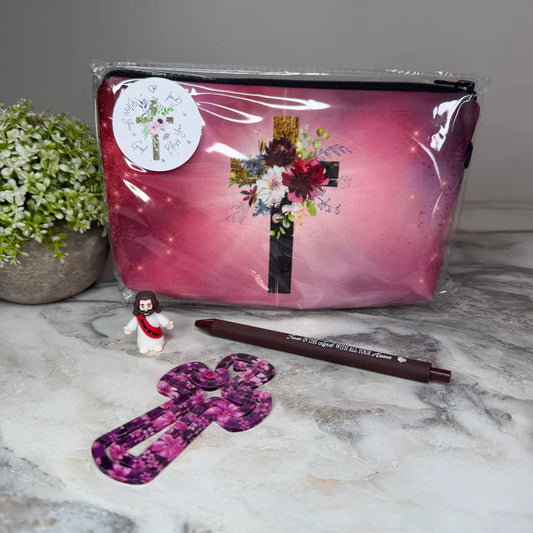 Pouch Bundle - Religious - Floral Cross