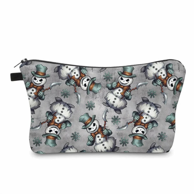 Christmas Winter - Creepy Snowman Water Resistant Pouch