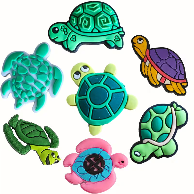 7 Turtle Shoe Charms
