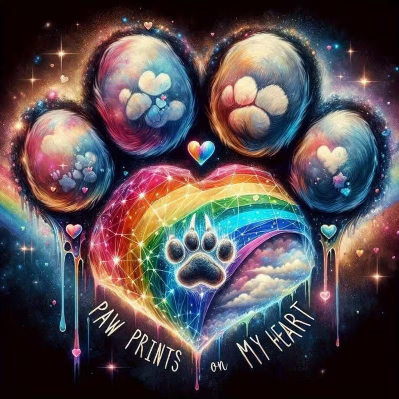 Paw Print Diamond Art
