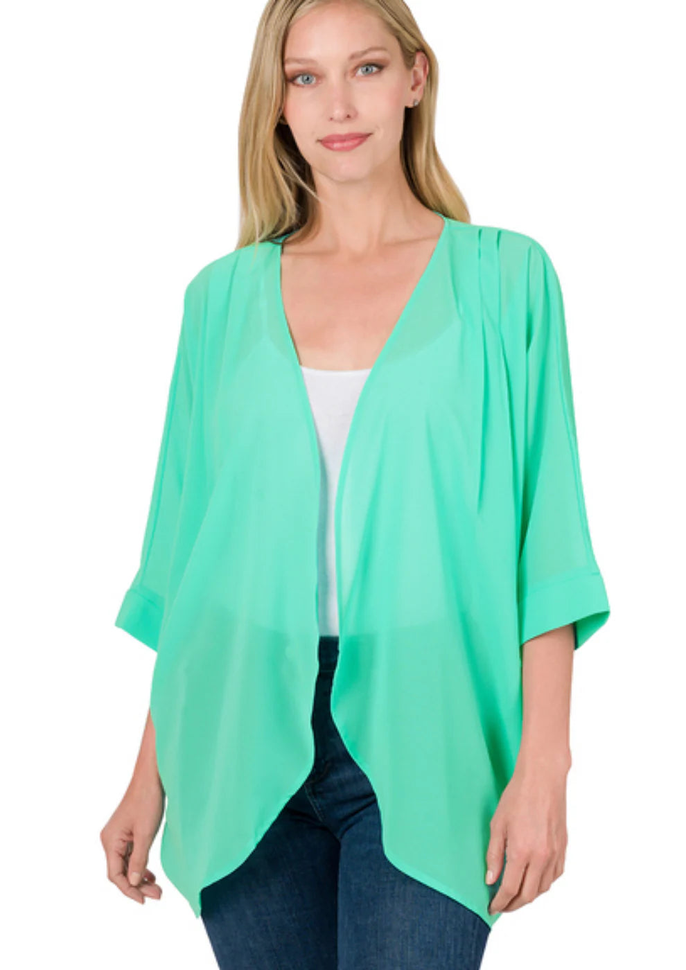 Airy Elegance Cardigan - Mint