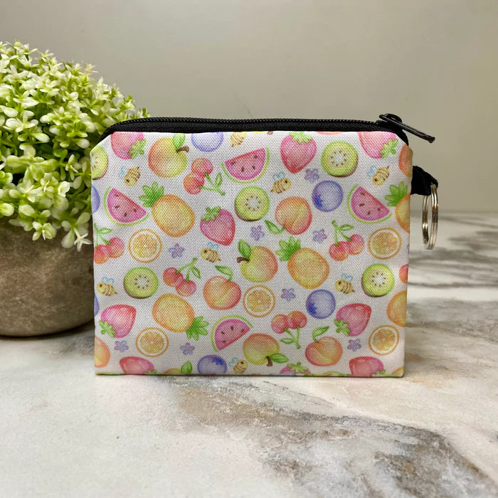 Fruit & Bees - Mini Coin Purse Keyring