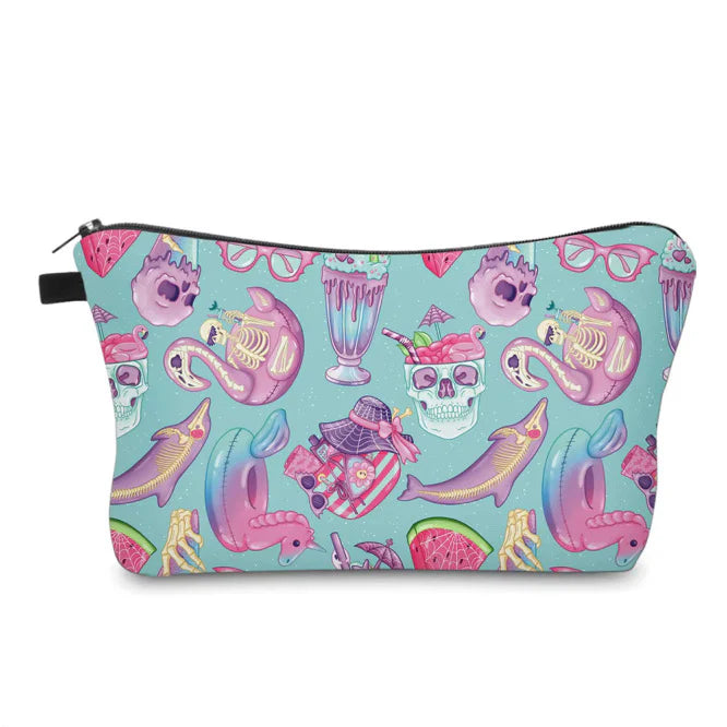 Halloween Fall - Skeleton Summer Water Resistant Pouch