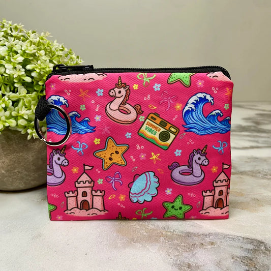 Summer Vibes - Mini Coin Purse Keyring