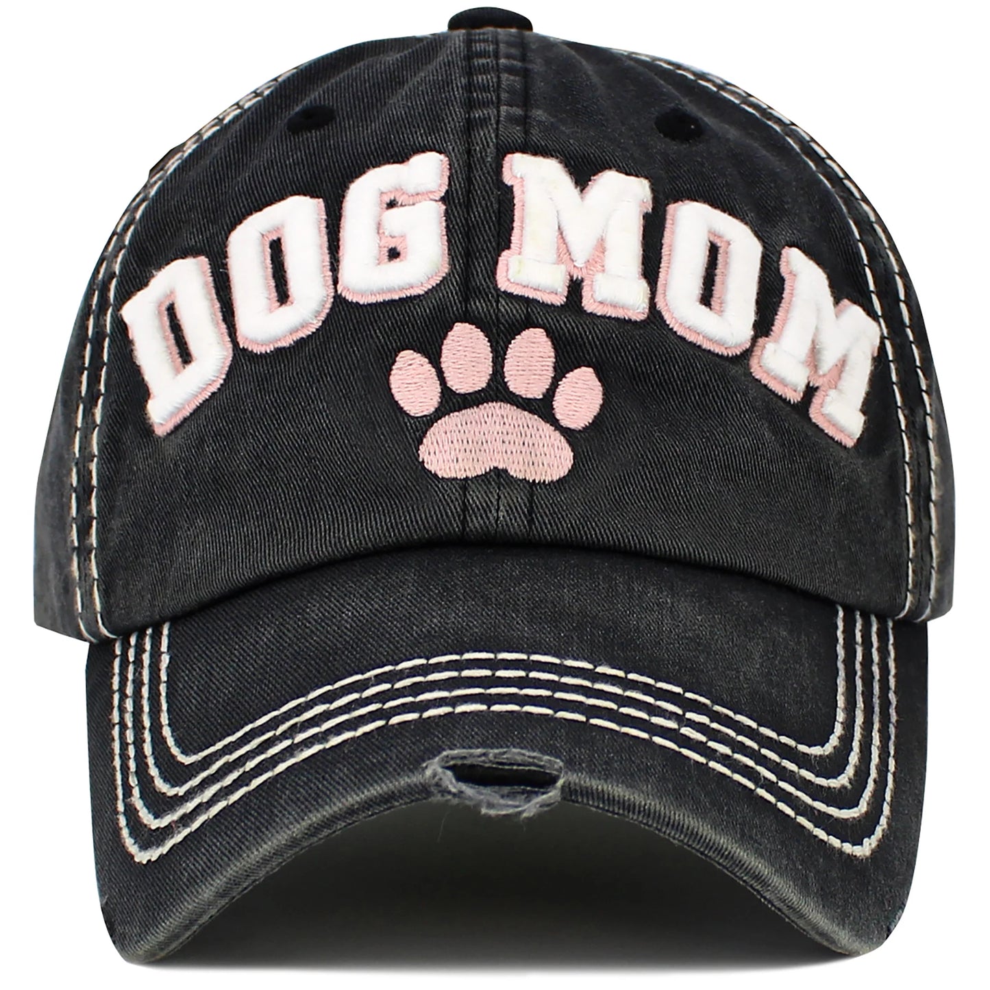 Dog Mom Hat - Black