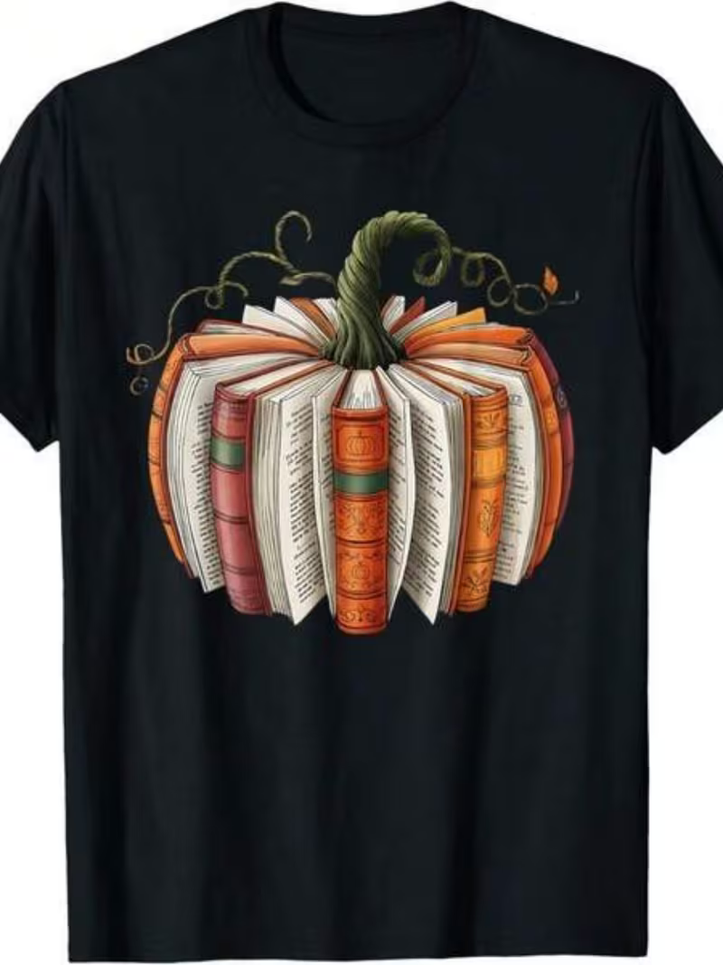 Book Pumpkin UNISEX Vinyl Graphic