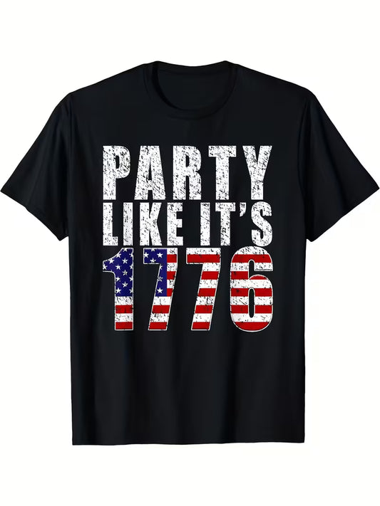 Unisex Party Like it's 1776 Vinyl Graphic T-Shirt