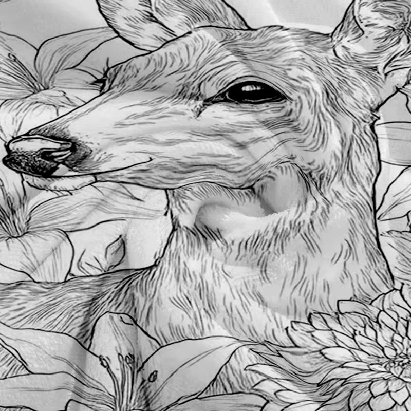Preorder Kid's Coloring Blanket - 30 X 40 - Deer