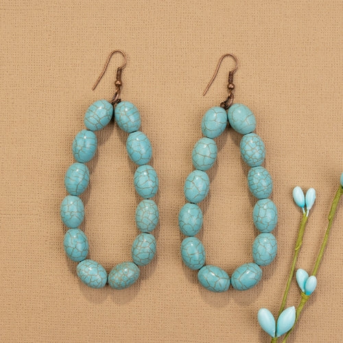 Free For All Friday Turquoise Earrings - Turquoise & Copper