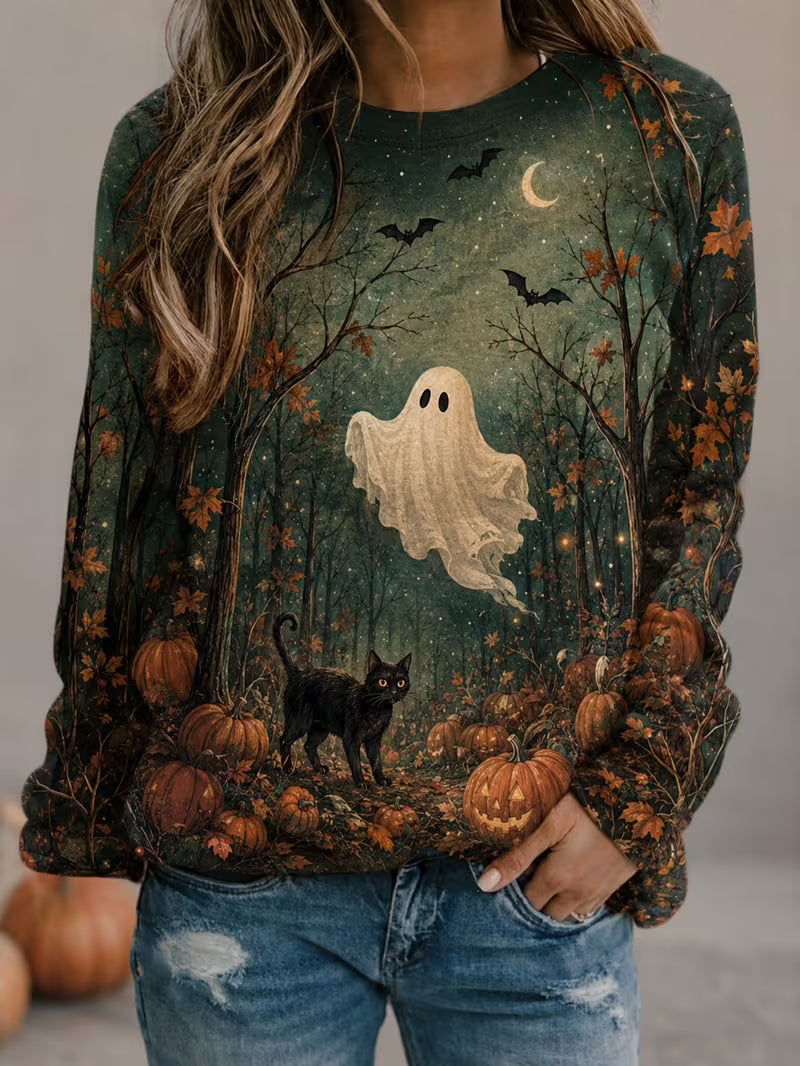 Preorder Spooky Ghost Long Sleeve Shirt Shirt