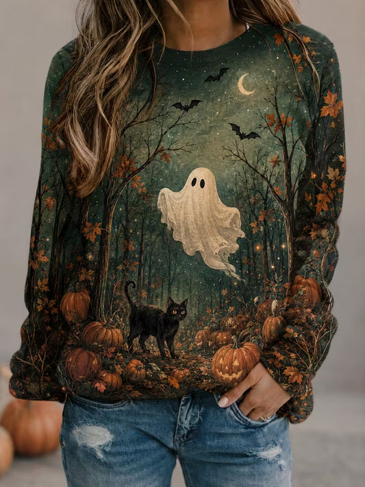 Preorder Spooky Ghost Long Sleeve Shirt Shirt