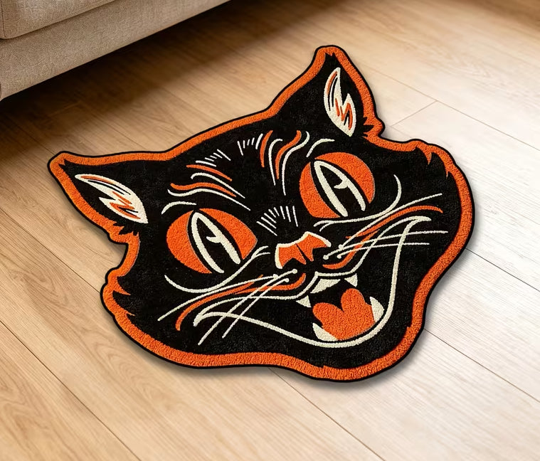 Preorder Black Cat Shaped Bath/Bedroom/Kitchen Rug