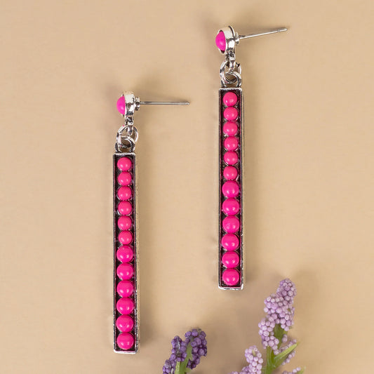 Squash Blossom Earrings - Fuchsia