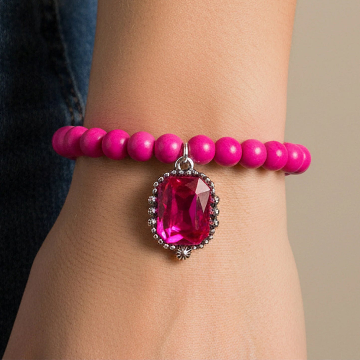 Squash Blossom Bracelet - Fuchsia