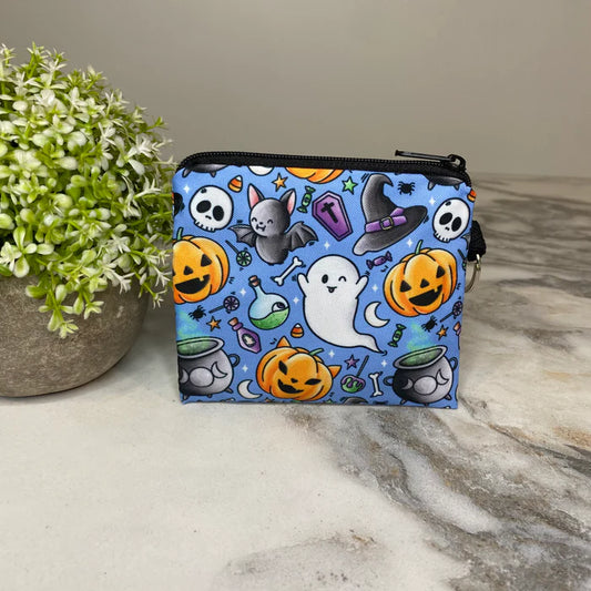 Halloween - Blue Friends - Mini Coin Purse Keyring