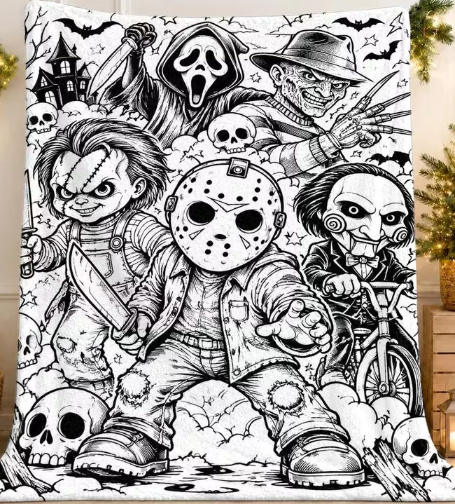 DIY Coloring Blanket - Horror