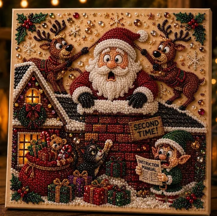 Preorder Funny Santa Pearl Painting Kit
