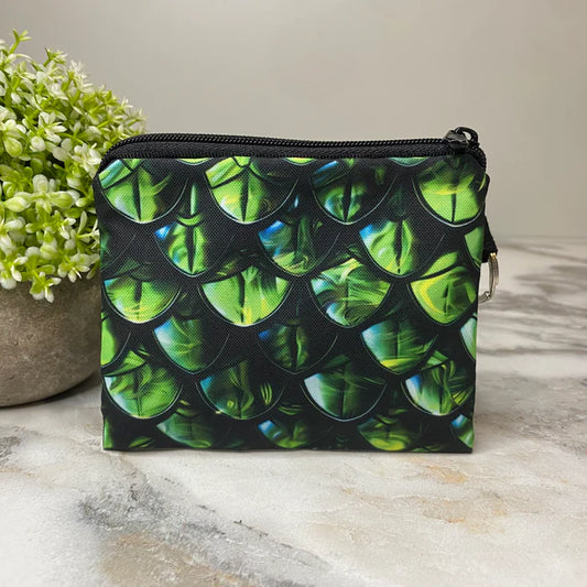 Green Dragon Scales - Mini Coin Purse Keyring