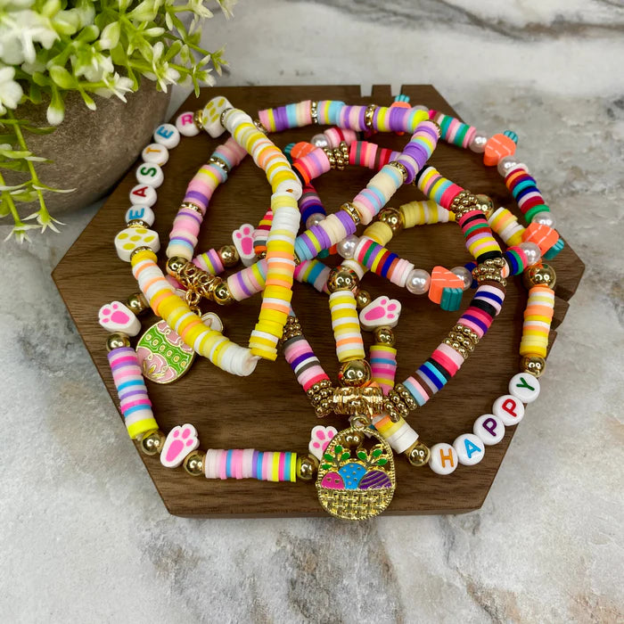 One Mystery Bracelet - Clay + Bead - Easter Mix #6