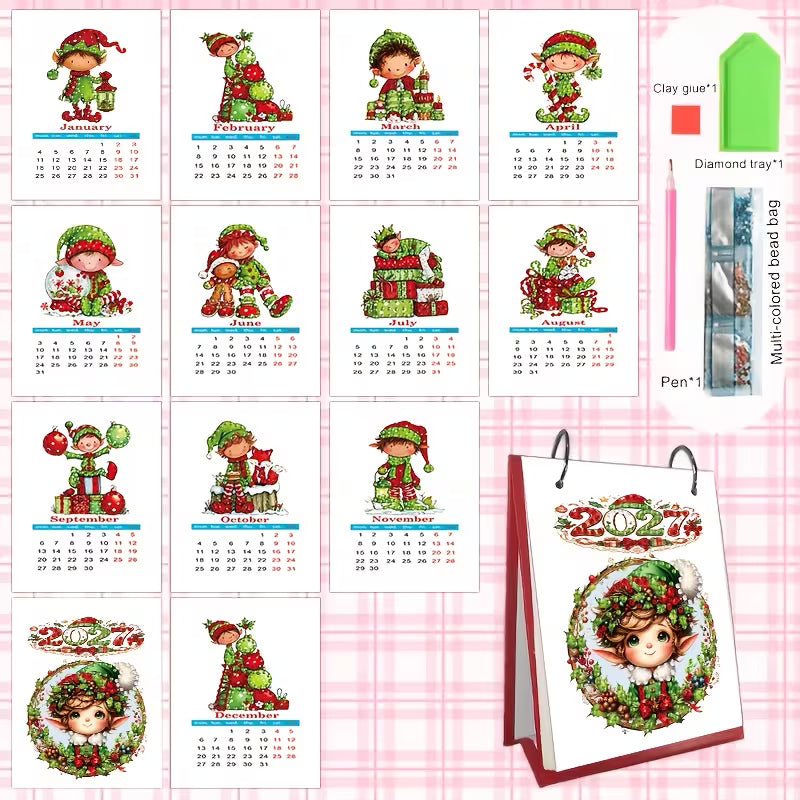 Preorder Elf Diamond Art Desk Calendar Kit