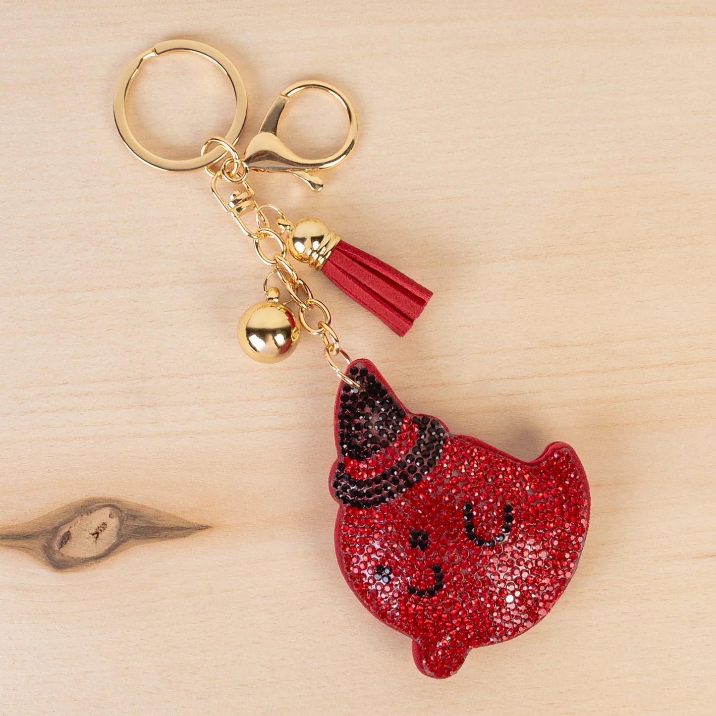 Crystal Ghost Keychain - Red