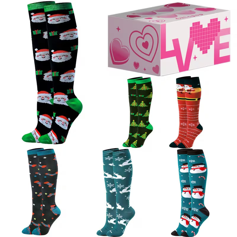 1 Pair of Mystery Christmas Knee Socks