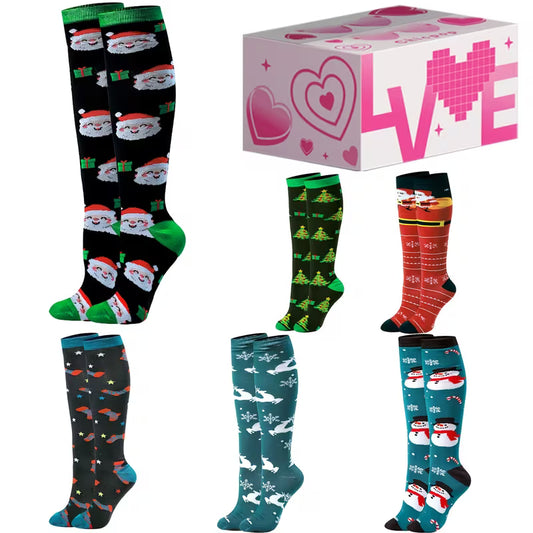 1 Pair of Mystery Christmas Knee Socks