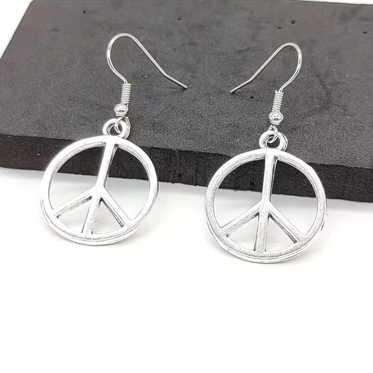 Dangle Peace Sign Earrings