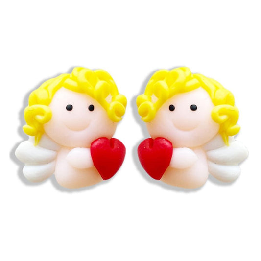 Polymer Clay Cupid Stud Earrings