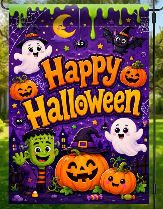 Happy Halloween Garden Flag