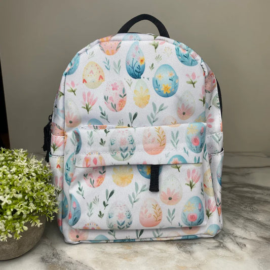 Floral Eggs Water Resistant Backpack